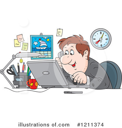 Computer Clipart #1211374 by Alex Bannykh