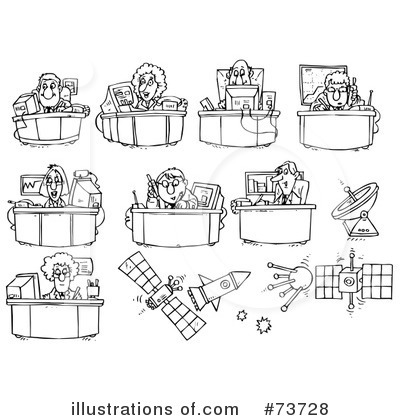 Royalty-Free (RF) Office Clipart Illustration by Alex Bannykh - Stock Sample #73728