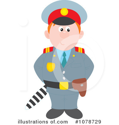 Royalty-Free (RF) Officer Clipart Illustration by Alex Bannykh - Stock Sample #1078729