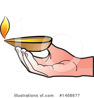 Royalty-Free (RF) Oil Lamp Clipart Illustration by Lal Perera - Stock Sample #1408677