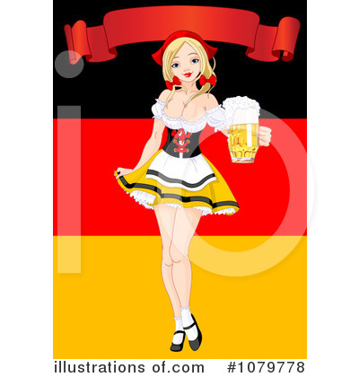 Beer Maiden Clipart #1079778 by Pushkin