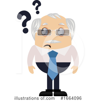 Royalty-Free (RF) Old Business Man Clipart Illustration by Morphart Creations - Stock Sample #1664096