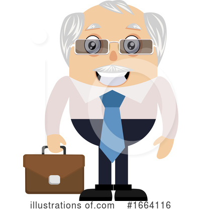 Old Business Man Clipart #1664116 by Morphart Creations