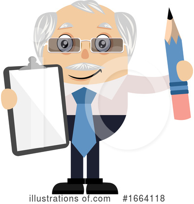 Royalty-Free (RF) Old Business Man Clipart Illustration by Morphart Creations - Stock Sample #1664118