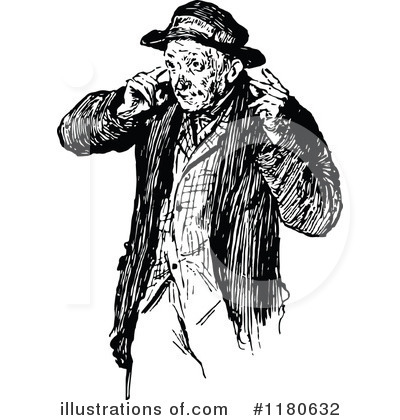 Royalty-Free (RF) Old Man Clipart Illustration by Prawny Vintage - Stock Sample #1180632
