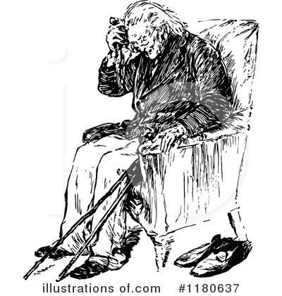 Royalty-Free (RF) Old Man Clipart Illustration by Prawny Vintage - Stock Sample #1180637