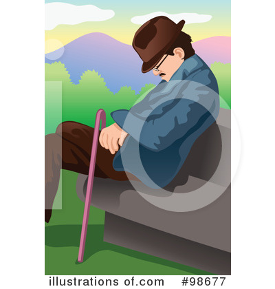 Royalty-Free (RF) Old Man Clipart Illustration by mayawizard101 - Stock Sample #98677