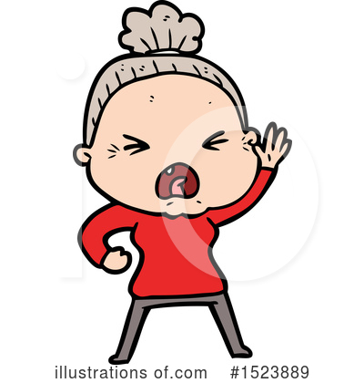 Royalty-Free (RF) Old Woman Clipart Illustration by lineartestpilot - Stock Sample #1523889