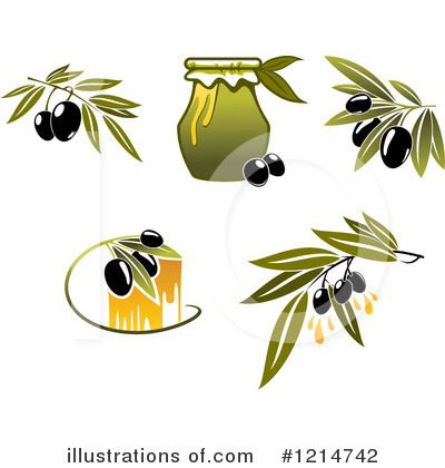 Royalty-Free (RF) Olive Clipart Illustration by Vector Tradition SM - Stock Sample #1214742