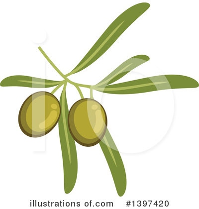 Royalty-Free (RF) Olive Clipart Illustration by Vector Tradition SM - Stock Sample #1397420