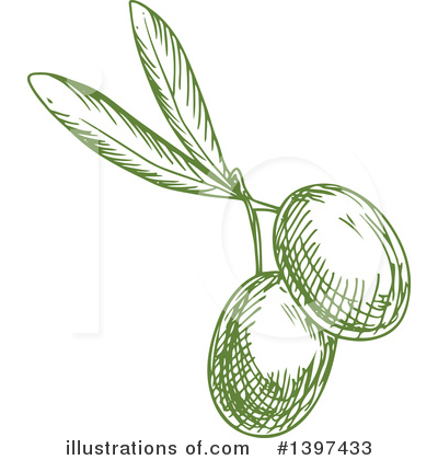 Royalty-Free (RF) Olive Clipart Illustration by Vector Tradition SM - Stock Sample #1397433
