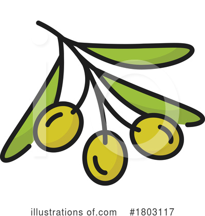 Royalty-Free (RF) Olive Clipart Illustration by Vector Tradition SM - Stock Sample #1803117