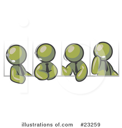 Royalty-Free (RF) Olive Green Collection Clipart Illustration by Leo Blanchette - Stock Sample #23259