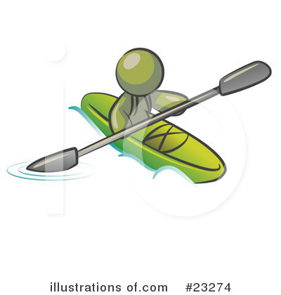 Kayak Clipart #23274 by Leo Blanchette