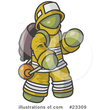 Firefighter Clipart #23309 by Leo Blanchette