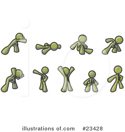 Royalty-Free (RF) Olive Green Collection Clipart Illustration by Leo Blanchette - Stock Sample #23428