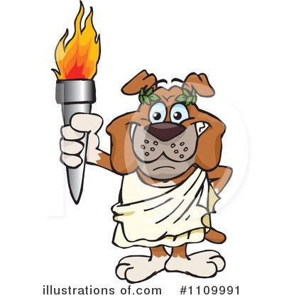 Bulldog Clipart #1109991 by Dennis Holmes Designs