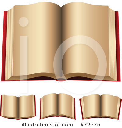Royalty-Free (RF) Open Book Clipart Illustration by cidepix - Stock Sample #72575