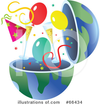 Royalty-Free (RF) Open Globe Clipart Illustration by Prawny - Stock Sample #66434