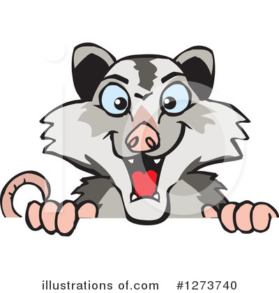 Opossum Clipart #1273740 by Dennis Holmes Designs