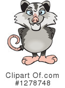 Opossum Clipart #1278748 by Dennis Holmes Designs