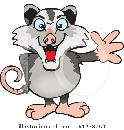 Opossum Clipart #1278750 by Dennis Holmes Designs
