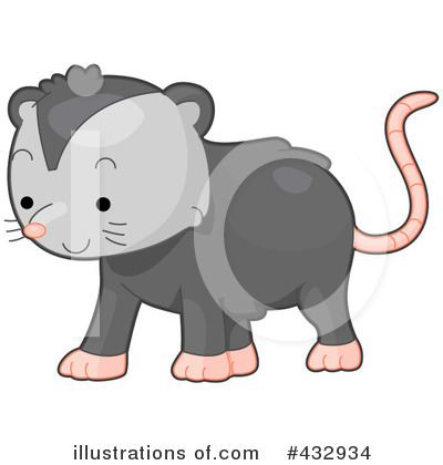 Royalty-Free (RF) Opossum Clipart Illustration by BNP Design Studio - Stock Sample #432934
