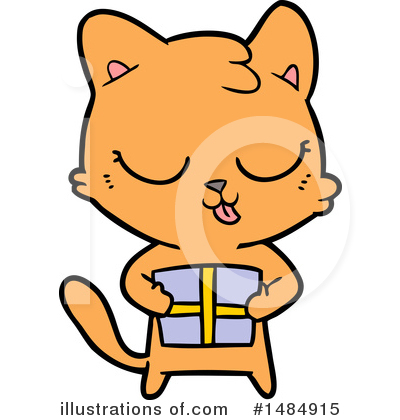 Royalty-Free (RF) Orange Cat Clipart Illustration by lineartestpilot - Stock Sample #1484915