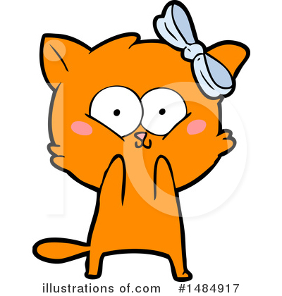 Royalty-Free (RF) Orange Cat Clipart Illustration by lineartestpilot - Stock Sample #1484917