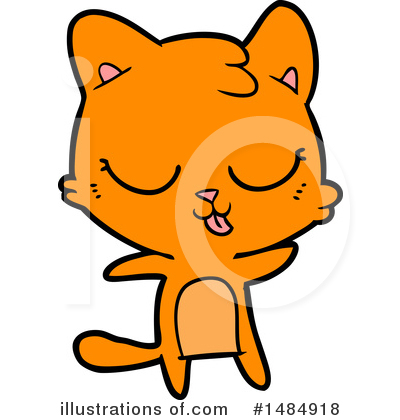 Royalty-Free (RF) Orange Cat Clipart Illustration by lineartestpilot - Stock Sample #1484918