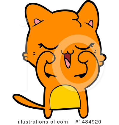 Royalty-Free (RF) Orange Cat Clipart Illustration by lineartestpilot - Stock Sample #1484920