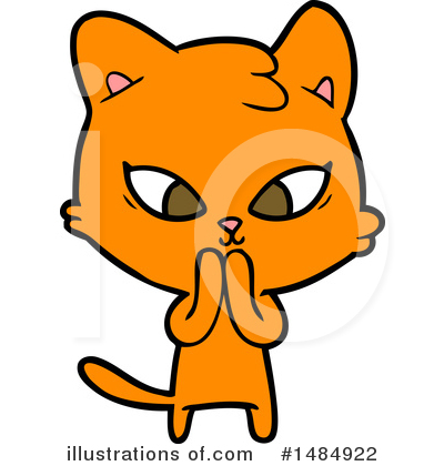 Royalty-Free (RF) Orange Cat Clipart Illustration by lineartestpilot - Stock Sample #1484922