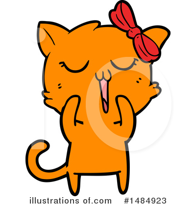 Royalty-Free (RF) Orange Cat Clipart Illustration by lineartestpilot - Stock Sample #1484923