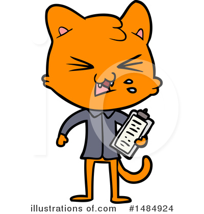 Royalty-Free (RF) Orange Cat Clipart Illustration by lineartestpilot - Stock Sample #1484924