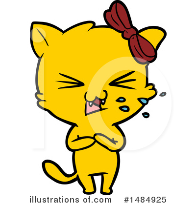 Royalty-Free (RF) Orange Cat Clipart Illustration by lineartestpilot - Stock Sample #1484925