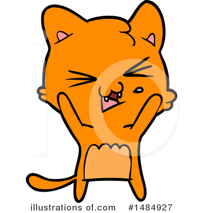 Royalty-Free (RF) Orange Cat Clipart Illustration by lineartestpilot - Stock Sample #1484927