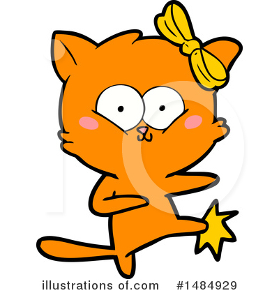 Royalty-Free (RF) Orange Cat Clipart Illustration by lineartestpilot - Stock Sample #1484929
