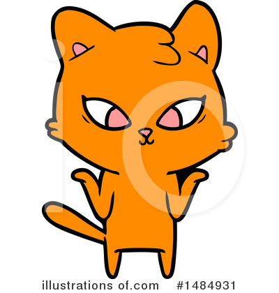 Royalty-Free (RF) Orange Cat Clipart Illustration by lineartestpilot - Stock Sample #1484931