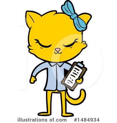 Royalty-Free (RF) Orange Cat Clipart Illustration by lineartestpilot - Stock Sample #1484934