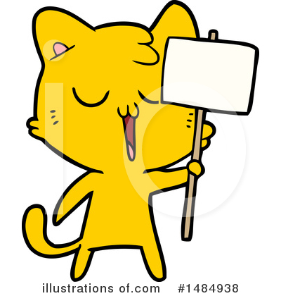 Royalty-Free (RF) Orange Cat Clipart Illustration by lineartestpilot - Stock Sample #1484938