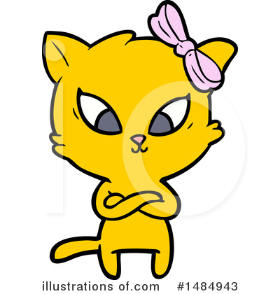 Royalty-Free (RF) Orange Cat Clipart Illustration by lineartestpilot - Stock Sample #1484943