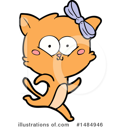 Royalty-Free (RF) Orange Cat Clipart Illustration by lineartestpilot - Stock Sample #1484946