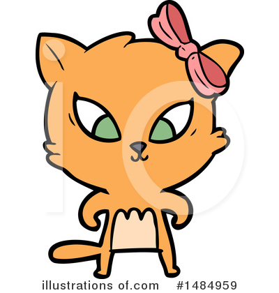 Royalty-Free (RF) Orange Cat Clipart Illustration by lineartestpilot - Stock Sample #1484959