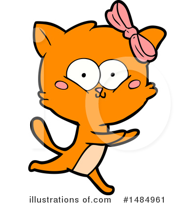 Royalty-Free (RF) Orange Cat Clipart Illustration by lineartestpilot - Stock Sample #1484961