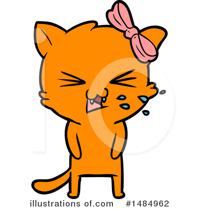 Royalty-Free (RF) Orange Cat Clipart Illustration by lineartestpilot - Stock Sample #1484962