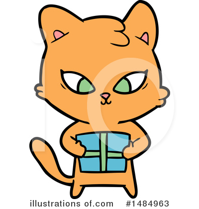 Royalty-Free (RF) Orange Cat Clipart Illustration by lineartestpilot - Stock Sample #1484963