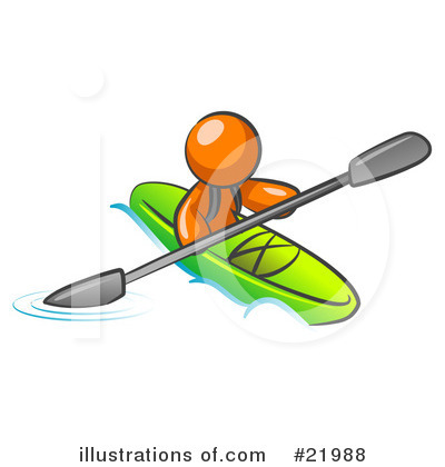 Kayak Clipart #21988 by Leo Blanchette