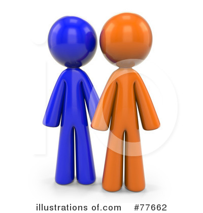 3d Orange Man Clipart #77662 by Leo Blanchette