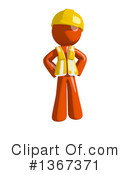 Orange Construction Worker Clipart #1367371 by Leo Blanchette