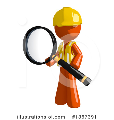 Contractor Orange Man Clipart #1367391 by Leo Blanchette